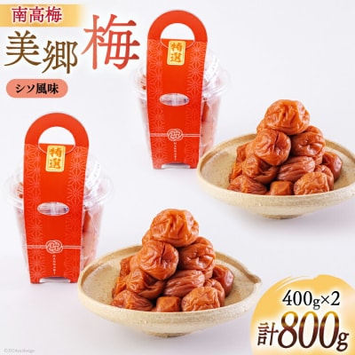 南高梅 梅干し 美郷梅 シソ風味 400g×2 3Lサイズ 塩分控えめ A級品 [31ab0113]