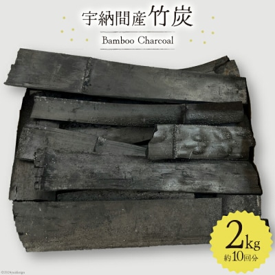 竹炭 宇納間産竹炭 2kg ROCKY WOOD JOB 宮崎県 美郷町 炭 [31bh0008]