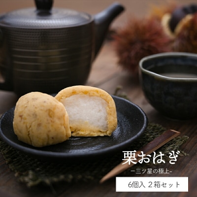 和菓子 栗おはぎ 6個入 × 2箱 栗きんとん はな恵 宮崎県 美郷町 菓子 [31am0004]