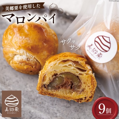 菓子 栗マロンパイ 9個 栗菓子工房みず穂屋 宮崎県 美郷町 和栗 スイーツ [31at0021]