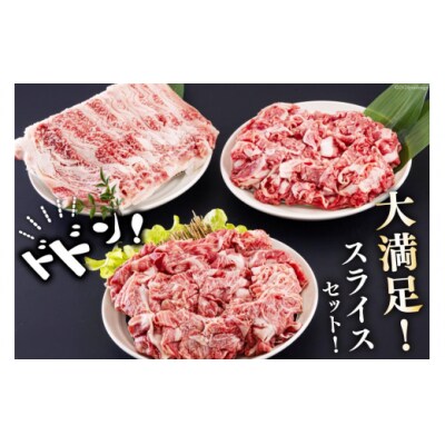 宮崎県産 黒毛和牛 スライス セット 切り落とし モモ リブロース 肩ロース [31ba0029]