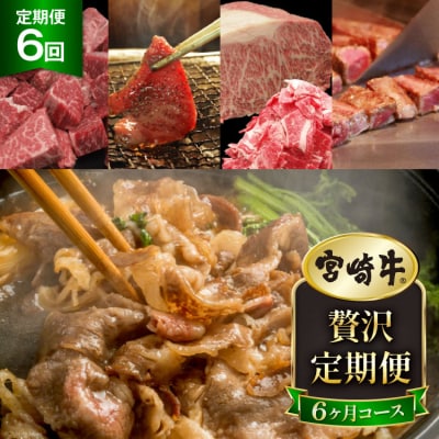 6回 定期便 宮崎牛 贅沢 6ヶ月コース 合計11.6kg マルミヤストア [31ag0138]