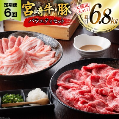 肉 定期便 6ヶ月 宮崎牛・豚 バラエティセット ミヤチク 宮崎県 美郷町 [31au0109]