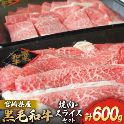 牛肉 黒毛和牛 宮崎県産黒毛和牛 焼肉 & スライス セット 各 300g [31ag0123]