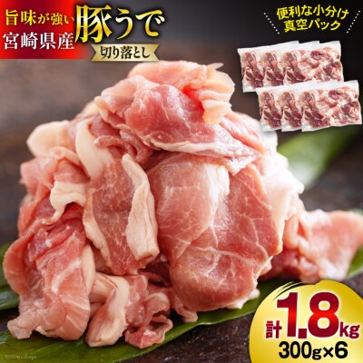 【4月以降 順次発送】豚肉 切落し 小分け 300g×6袋 計1.8kg [31as0089]