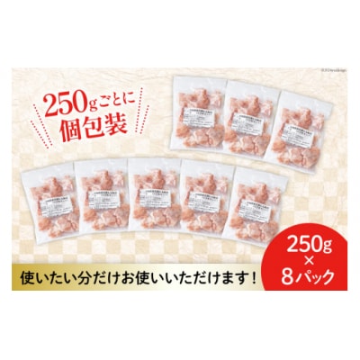 鶏肉 若鶏 もも 切身 小分け 250g×8p 計 2kg 九州児湯フーズ [31aj0066]