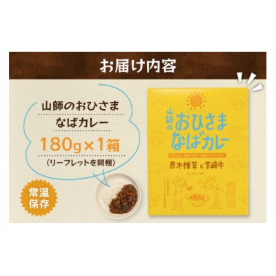 カレー レトルト 山師のおひさま なばカレー 宮崎牛 原木椎茸 使用 180g [31ao0025]