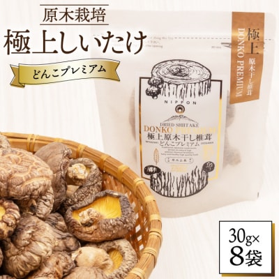 しいたけ 乾燥 どんこ プレミアム 30g 8袋 [HUTTE 宮崎県 美郷町 31ao0036]