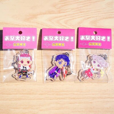 お祭り 大好き!アクリルキーホルダー×3個 (剣舞、八木節男子、八木節女子セット)