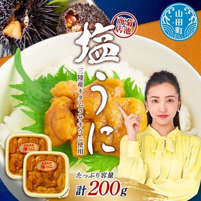 【無添加】三陸山田 塩 うに 100g×2パック