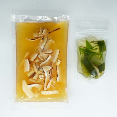 三陸山田 松茸 炊き込み ごはんの素 と 海鮮 お吸い物 セット(各1袋)