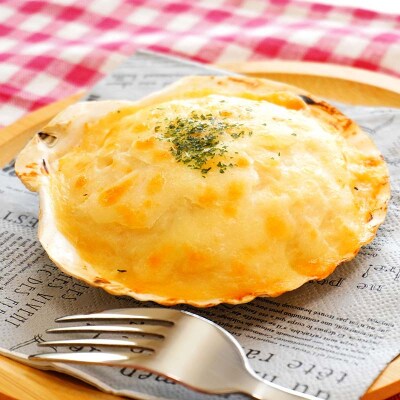 ほたてグラタン 4個と自園自譲 ワイン 紫波 ミニボトル辛口2本セット