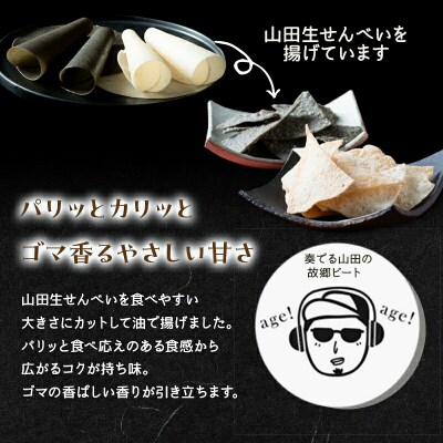 【山田せんべい】山田揚げせんべい4袋セット(白・黒)