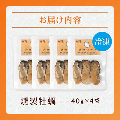 三陸山田産 燻製 牡蠣 40g×4袋セット カキ
