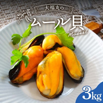 大福丸のムール貝 3kg【三陸山田産】【配送日指定不可】【沖縄・離島配送不可】三陸山田