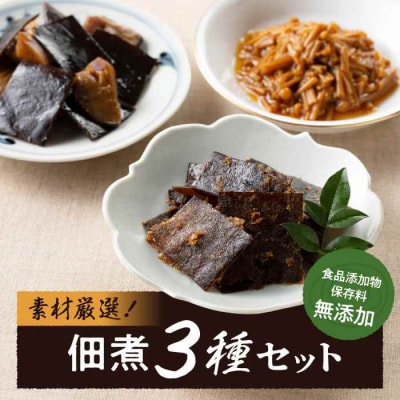 食品添加物・保存料無添加!こだわり食材の佃煮3種セット [AGAA002]