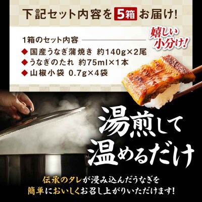 国産うなぎ!家庭で本格料亭の味!うなぎ蒲焼き 10尾セット(2尾×5箱)[AGAH013]