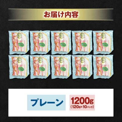 大洲産ブランドポーク『オズの箱入り娘』使用!厚切りベーコンスライス×10ケ [AGAZ005]