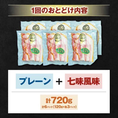 【全12回定期便】ブランド豚『オズの箱入り娘』 厚切りベーコンスライスセット 計6[AGAZ045]