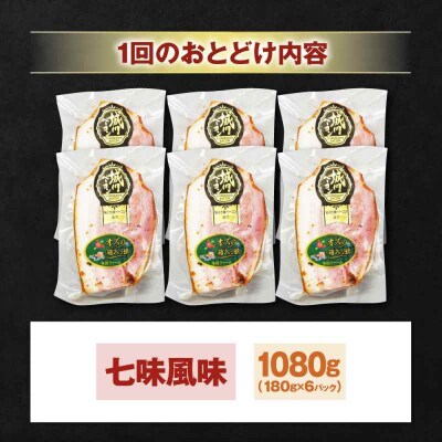 【全12回定期便】ブランド豚『オズの箱入り娘』 ベーコンブロック(七味入)×6ケ [AGAZ063]