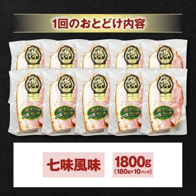 【全12回定期便】『オズの箱入り娘』 ベーコンブロック(七味入)×10ケ [AGAZ066]