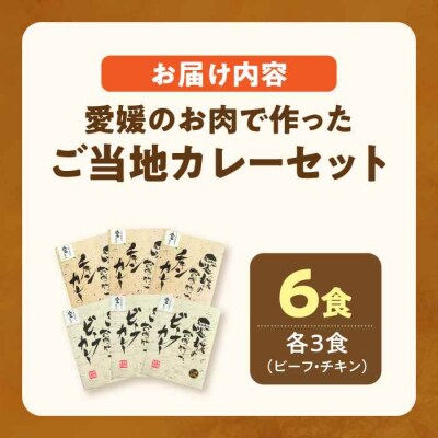 愛媛県産のお肉を贅沢に使用!ご当地カレー!ビーフカレー&チキンカレーセット [AGBM034]
