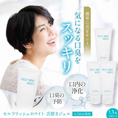 【全3回定期便】舌磨きジェル ミントフレーバー風味 3本(各100g) [AGCQ022]