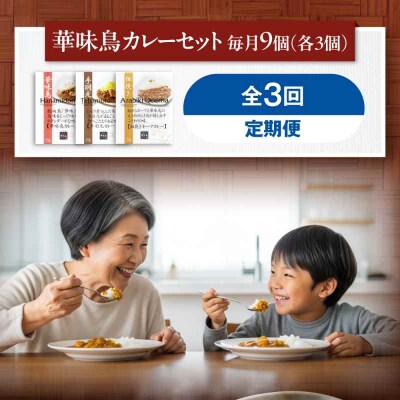 【全3回定期便】 博多華味鳥 カレーセット9食入り [AGDT024]