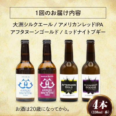 【全12回定期便】【金賞セット】臥龍クラフトビール 計4本 [AGAY037]