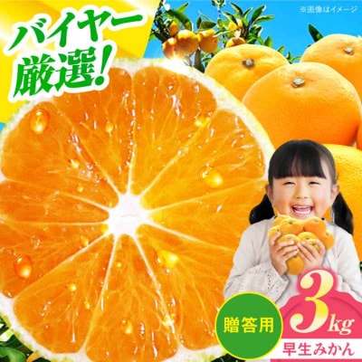 【先行受付】【11月下旬から順次発送】【贈答用】早生みかん 3kg [AGAR007]