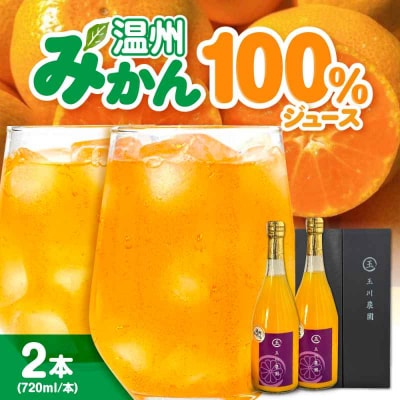 温州みかん100%ジュース 720ml×2本セット [AGBC012]