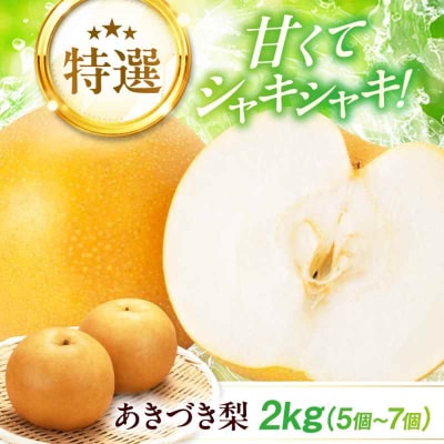 【先行受付】【9月中旬から順次発送】特選 あきづき 梨2kg(5個から7個入り)[AGBD008]