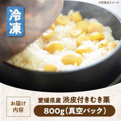 【冷凍】【先行受付】【10月上旬より順次発送】ムキ栗(渋皮付き)800g [AGBN036]