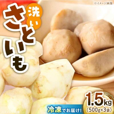 【冷凍】【先行受付】【10月上旬より順次発送】洗い里芋500g×3袋 [AGBN039]