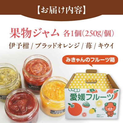 色とりどりの果物ジャム 4個 みきゃん箱入り(1箱) [AGBN050]