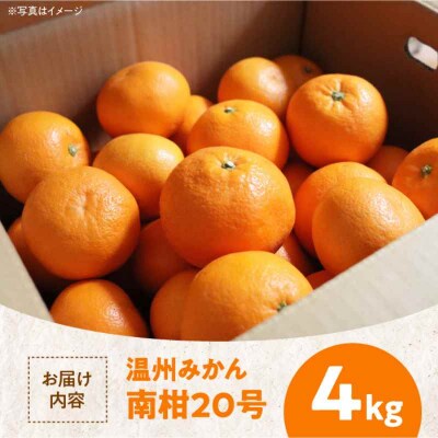 【先行受付】【12月上旬から順次発送】温州みかん 南柑20号 約4kg [AGBW002]