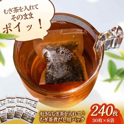 麦茶は粒から煮出したい!ミネラル取って熱中症予防 麦茶煮だし名人(30枚×8袋)[AGCN004]