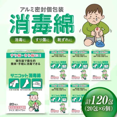 サニコット消毒綿 20包×6個(120包) [AGEH008]
