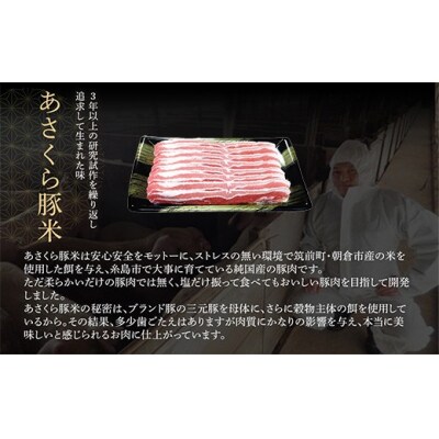 あさくら豚米　バラ1Kg