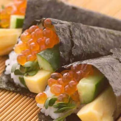 福岡県産有明のり　手巻き海苔　半切100枚(筑前町)