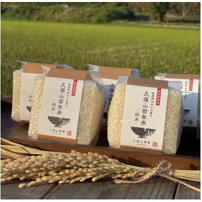 令和7年産【白米】久保山百年米-真空パック(2合300g×5袋)-計1.5kgギフトにもオススメ!