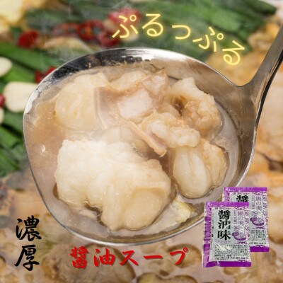 【化粧箱入り】福岡グルメ!博多牛もつ鍋セット(10人前[牛もつ10人前 200g×5袋])(筑前町)