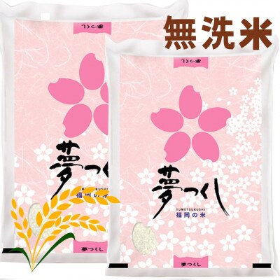 【令和7年産】福岡県産米食べ比べ無洗米セット「夢つくし」「元気つくし」2種類 計20kg筑前町