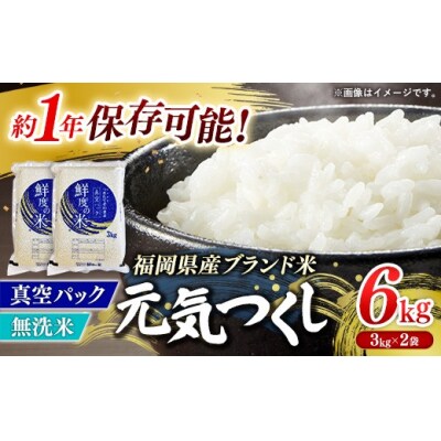 <令和7年産> 元気つくし 無洗米 真空パック 6kg(3kg×2袋)