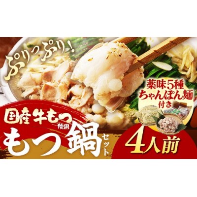 博多喜造 国産牛 もつ鍋セット 4人前