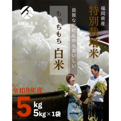令和8年産　久保山百年米 特別栽培米 白米 5kg 夢つくし/元気つくし