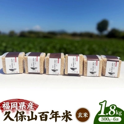 令和8年産　久保山百年米 特別栽培米 真空パック 玄米 1.8kg(300g×6袋)