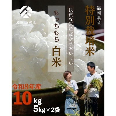 令和8年産　久保山百年米 特別栽培米 白米 10kg(5kg×2袋) 夢つくし/元気つくし