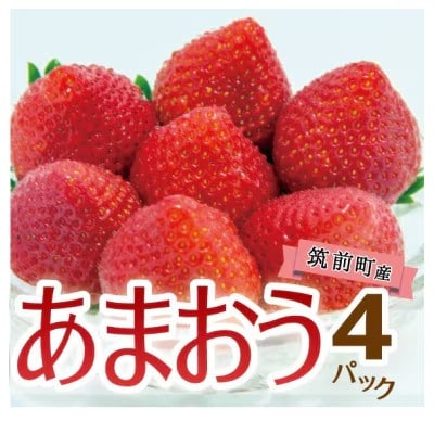 筑前町産 あまおう 4パック (約250g×4パック)