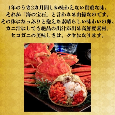 ボイルセコガニ1kg| セイコ蟹 ズワイガニメス 子持ち